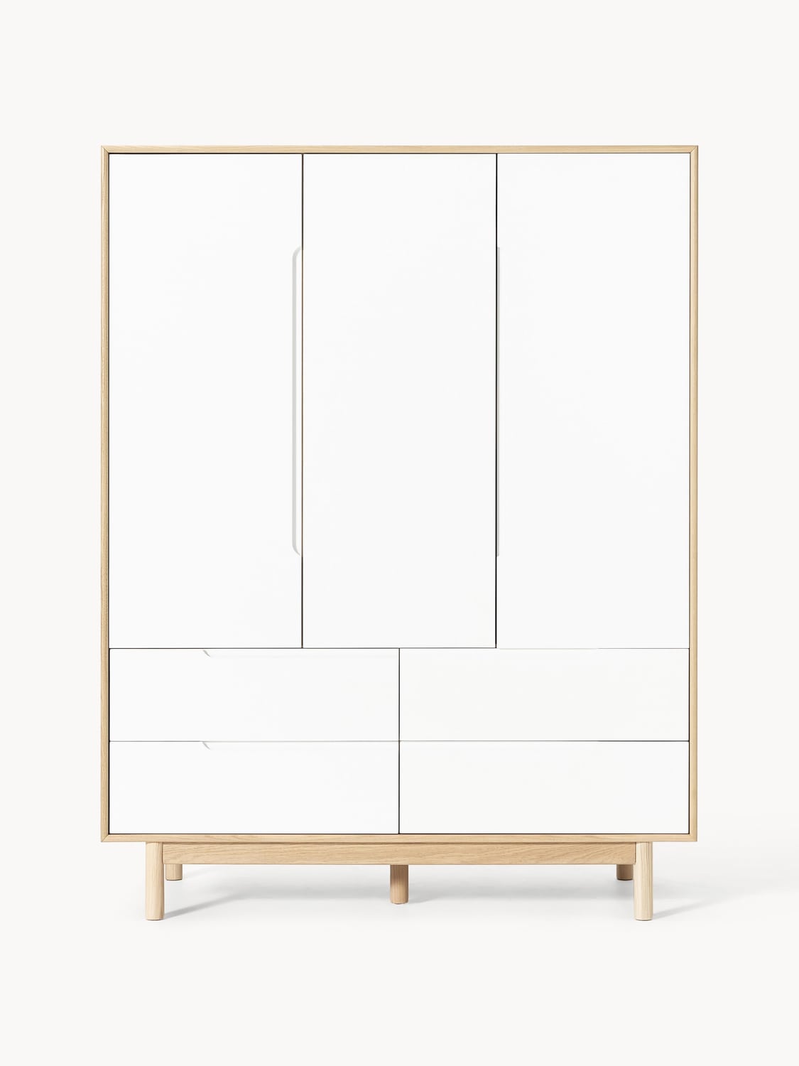 Cassy Wardrobe, 3-door — Off-White