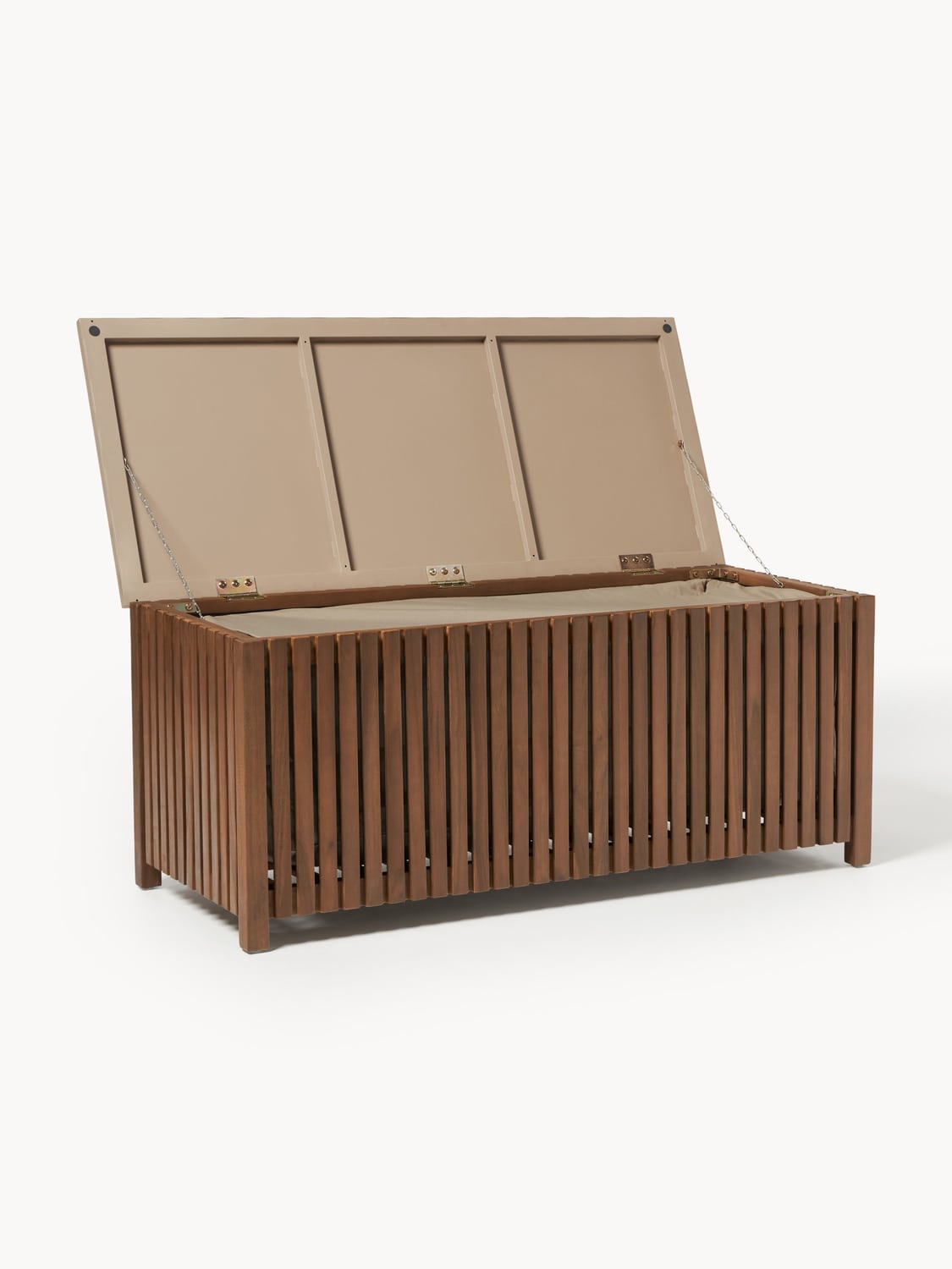 Arkin Garden Storage Box in Acacia with Insert, B 129 cm — Brown