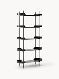 Taru Tall Metal-Shelving Unit — Grey