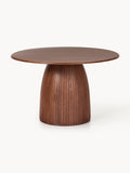 Nelly Round Dining Table with Fluted Structure, in various sizes — Cognac