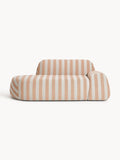Wolke Striped Sofa (2-seater) with Chaise Longue — Oatmeal