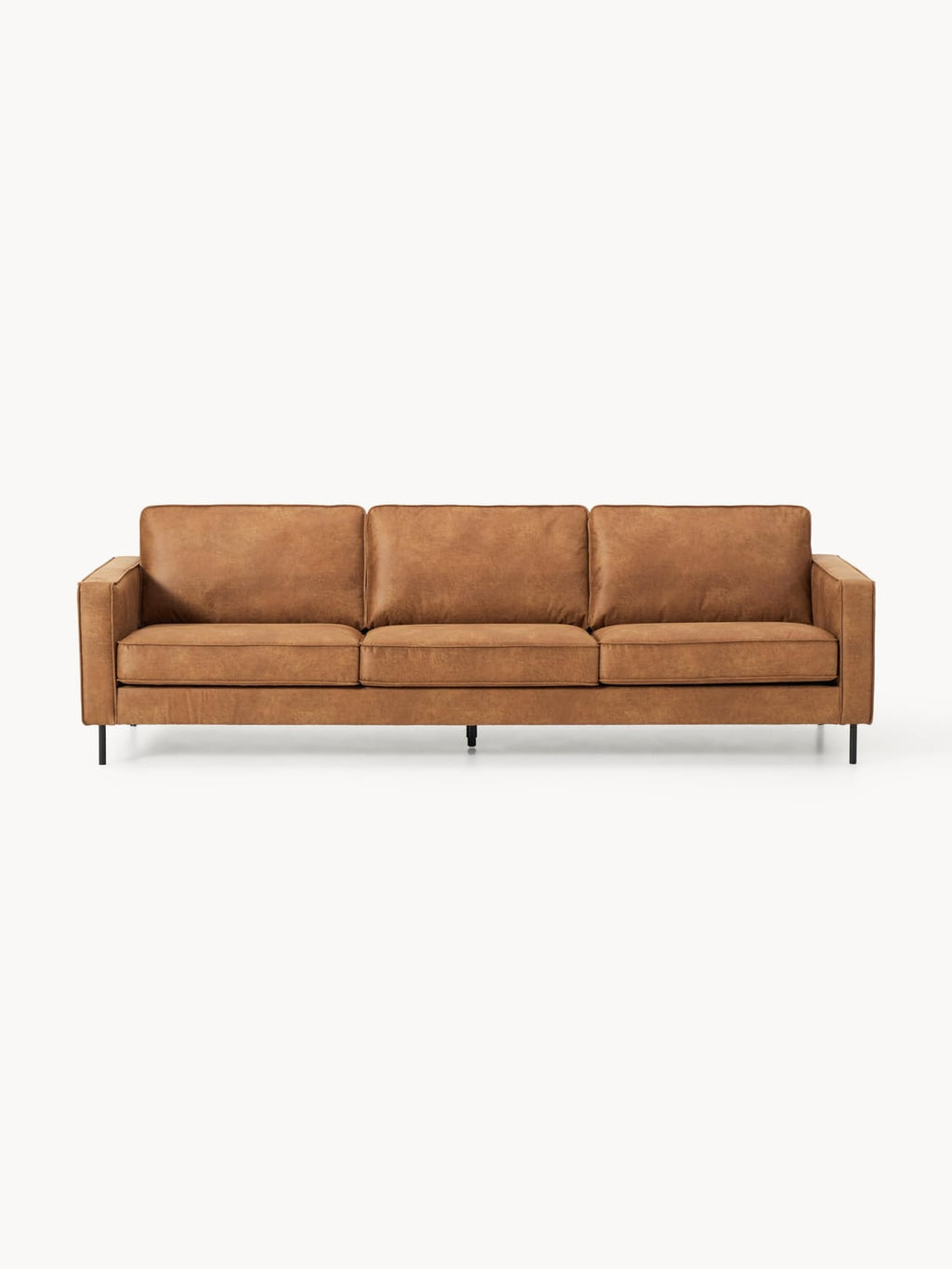 Hunter Leather-Sofa (3-seater) — Camel