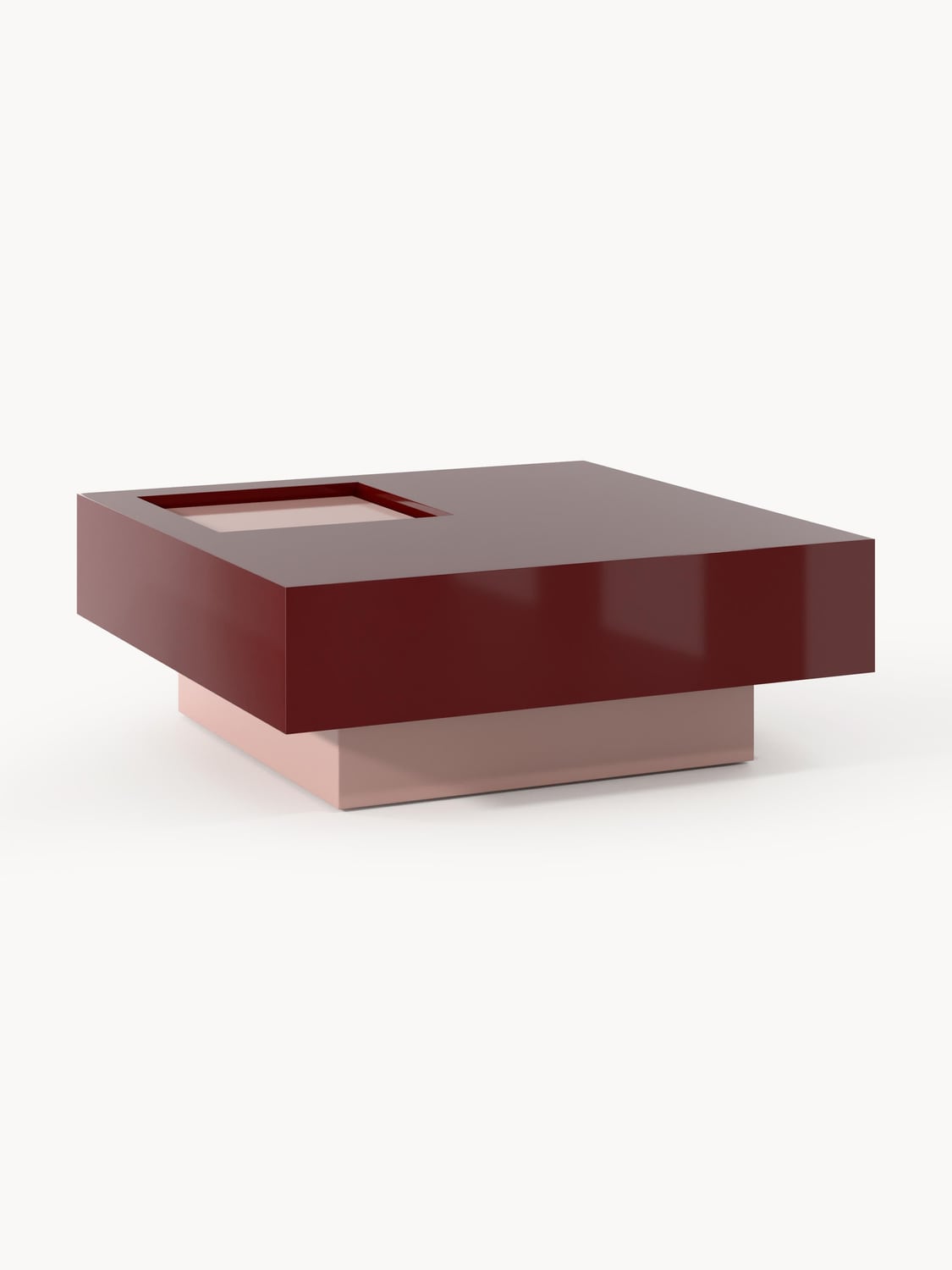 Alessa Coffee Table with Storage, B 90 cm — Dark Grey