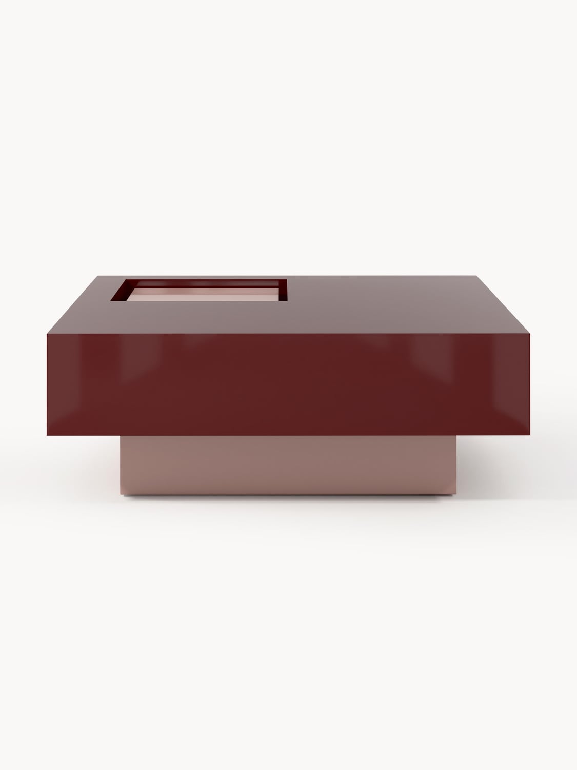 Alessa Coffee Table with Storage, B 90 cm — Dark Grey
