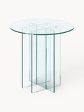 Anouk Round Dining Table in Glass, in various sizes — Off-White