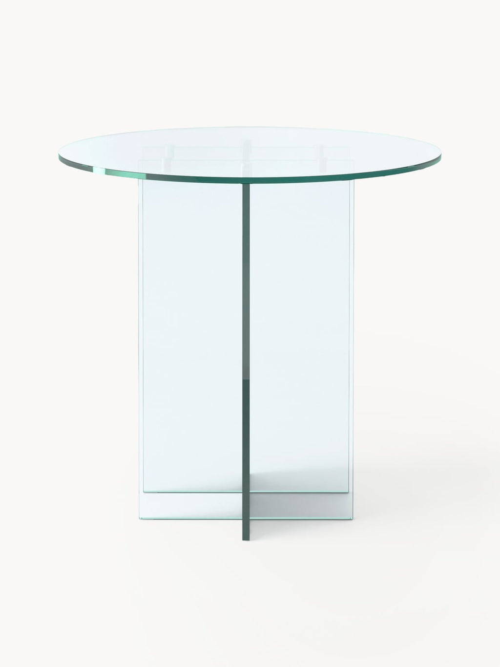 Anouk Round Dining Table in Glass, in various sizes — Off-White