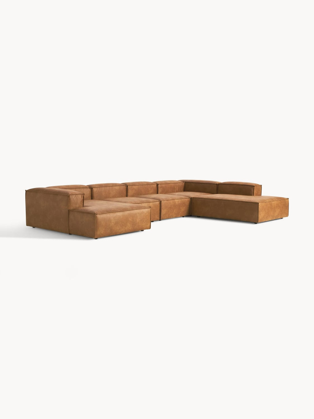 Lennon Modular XL Sofa in Leather — Camel