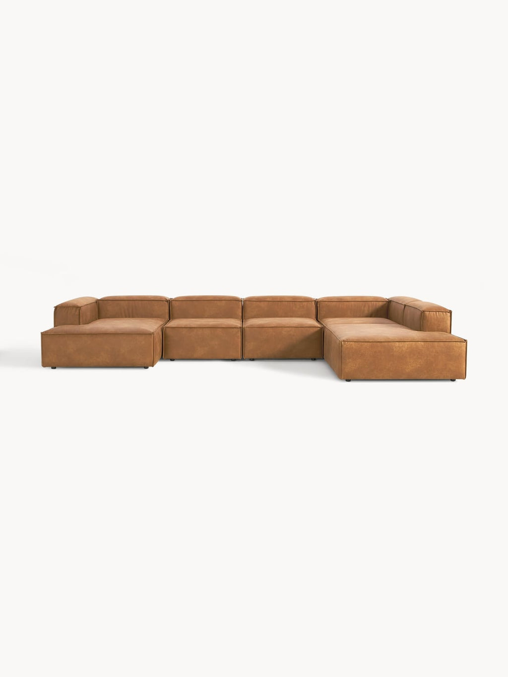 Lennon Modular XL Sofa in Leather — Camel