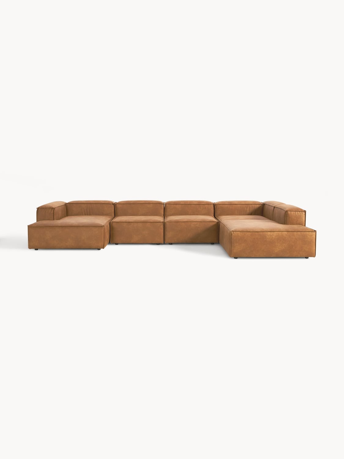 Lennon Modular XL Sofa in Leather — Camel