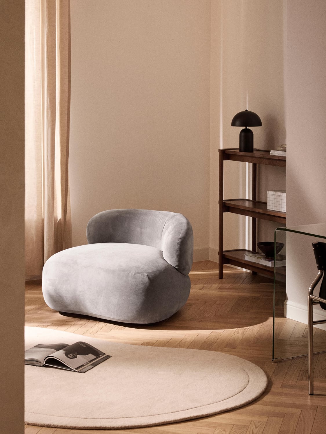 Alba Lounge Chair — Dark Grey