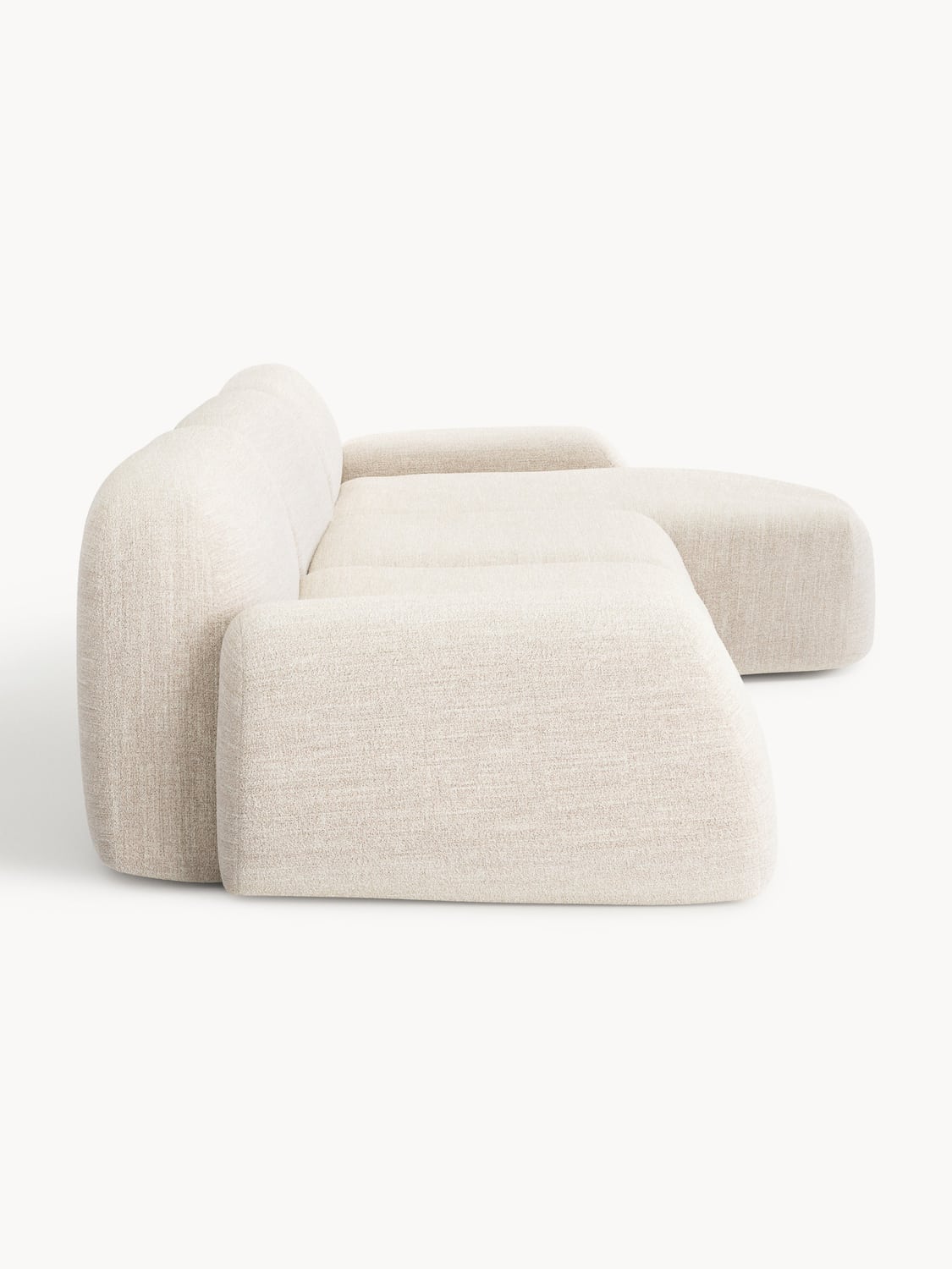 Wolke Modular Bouclé Corner Sofa (4-seater) — Blush
