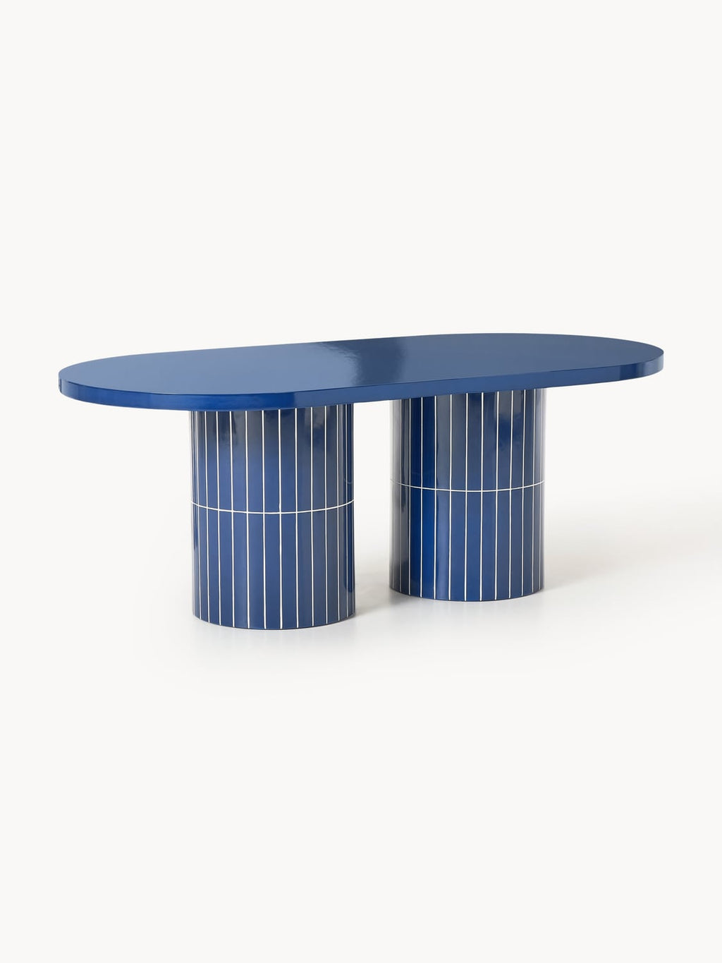 Saya Oval Garden Dining Table, 200 x 100 cm — Blue