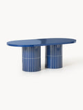 Saya Oval Garden Dining Table, 200 x 100 cm — Blue