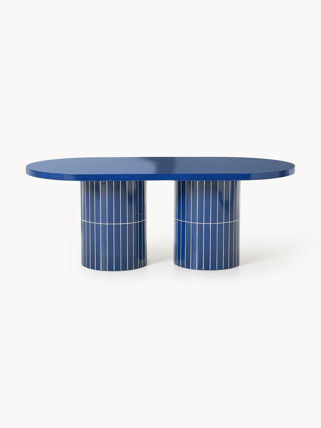 Saya Oval Garden Dining Table, 200 x 100 cm — Blue