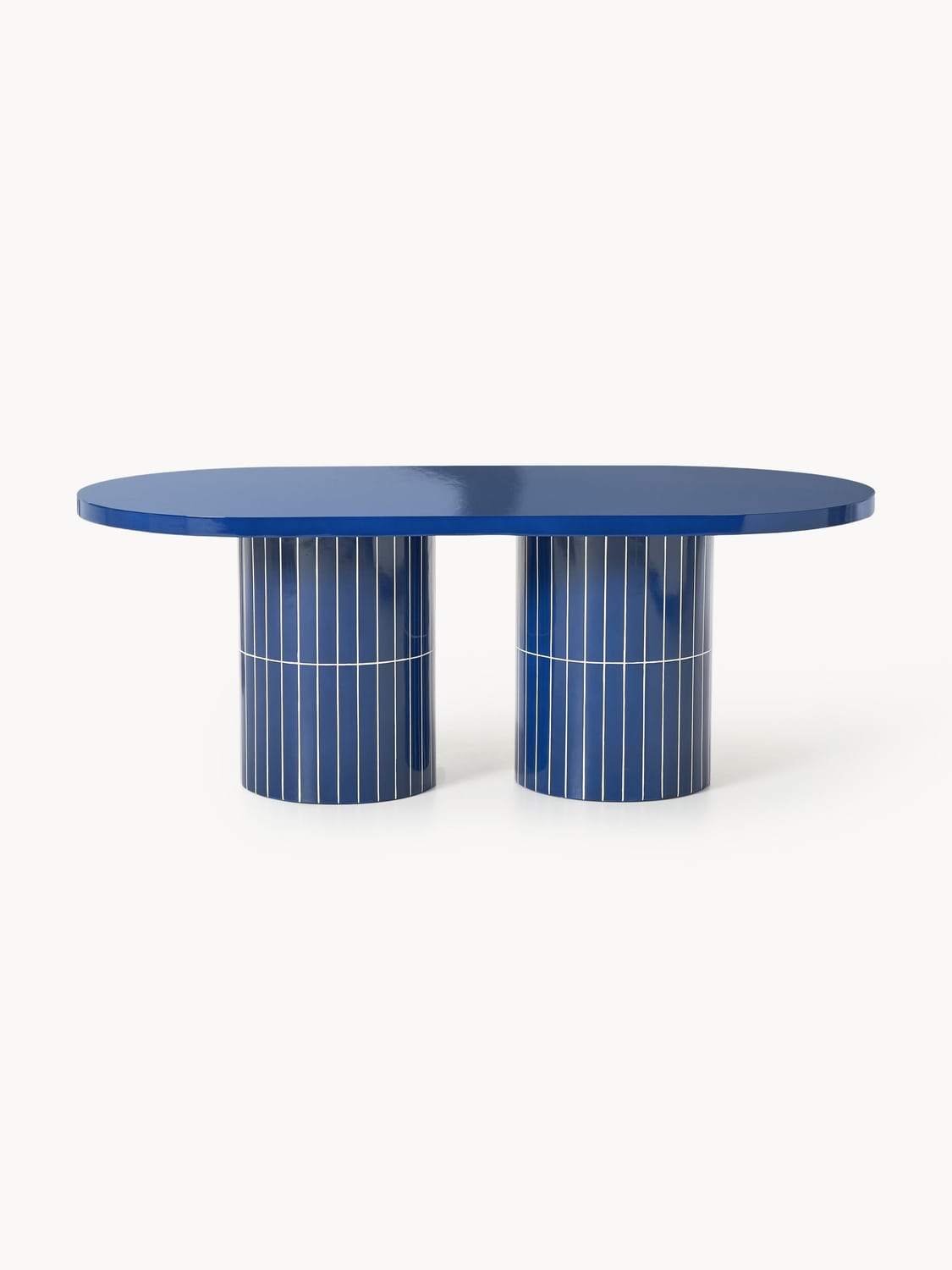 Saya Oval Garden Dining Table, 200 x 100 cm — Blue