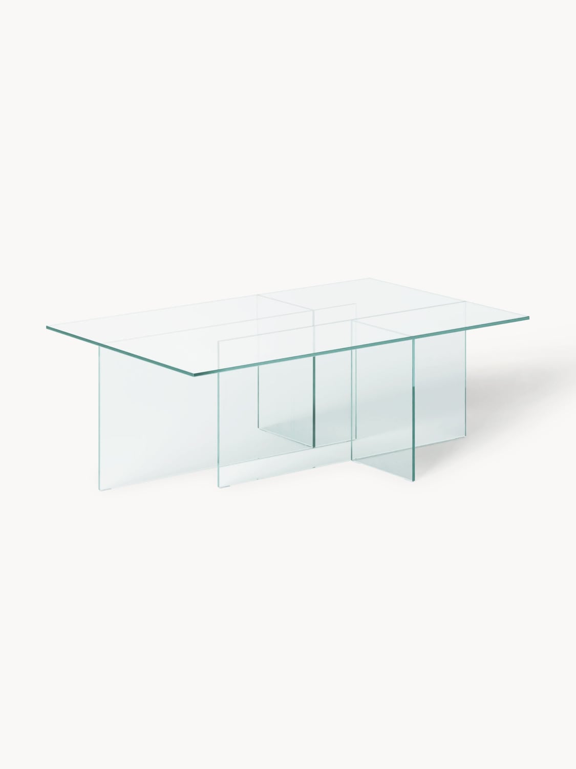 Anouk Glass-Coffee Table, B 102 cm — Off-White
