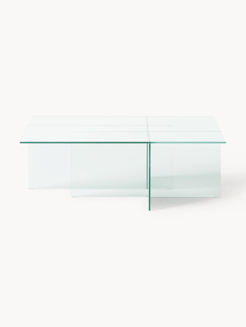Anouk Glass-Coffee Table, B 102 cm — Off-White