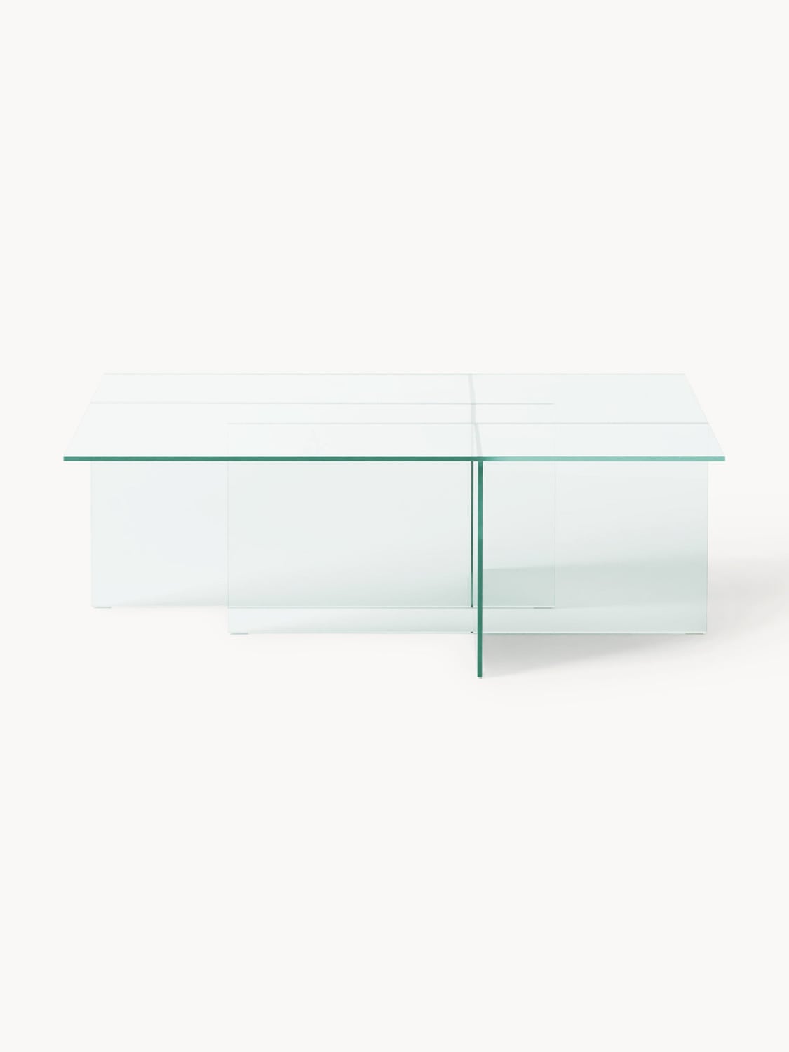 Anouk Glass-Coffee Table, B 102 cm — Off-White