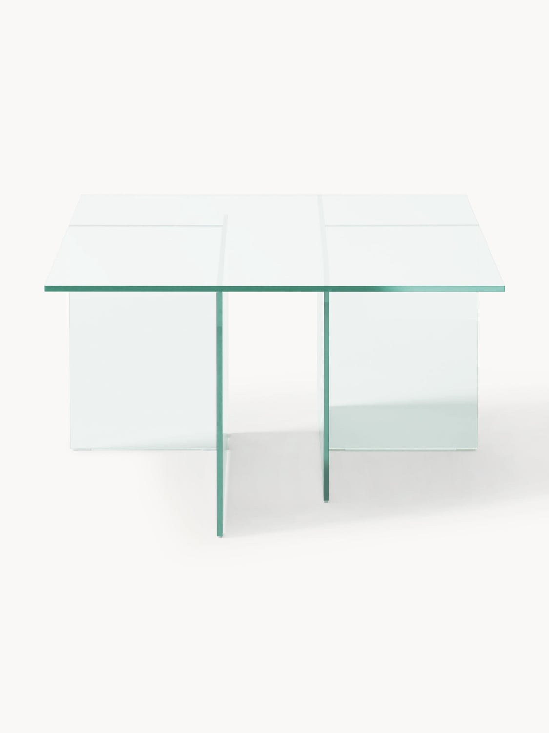 Anouk Glass-Coffee Table, B 102 cm — Off-White