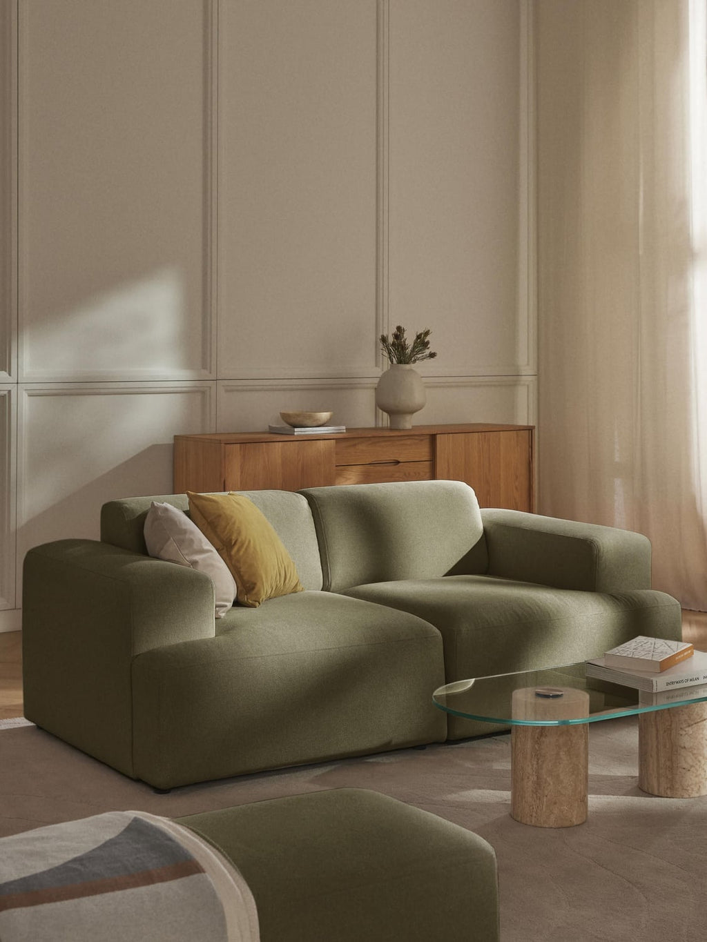 Melva Sofa (2-seater) — Olive