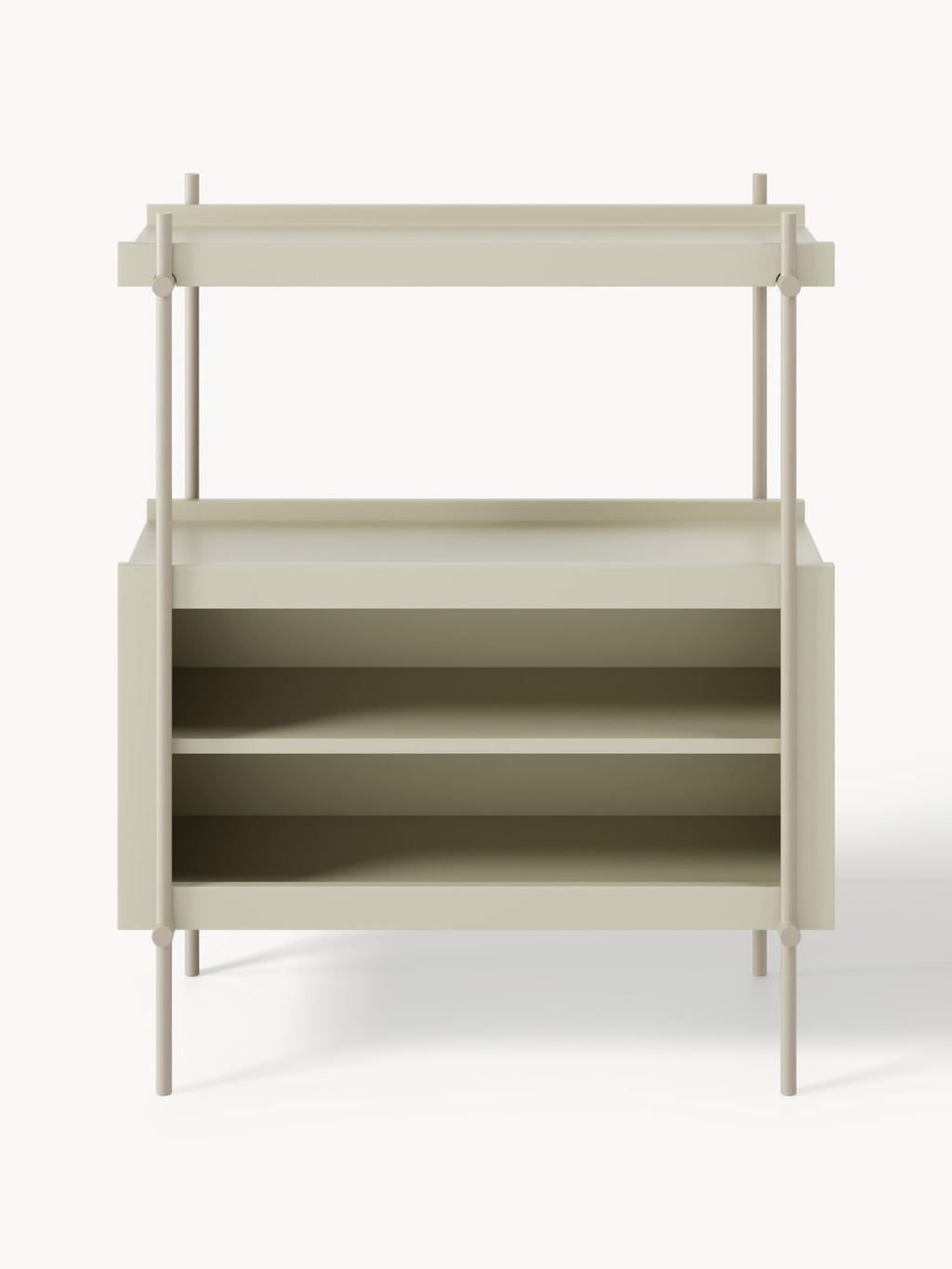 Rio Shelving Unit with Open Storage — Taupe