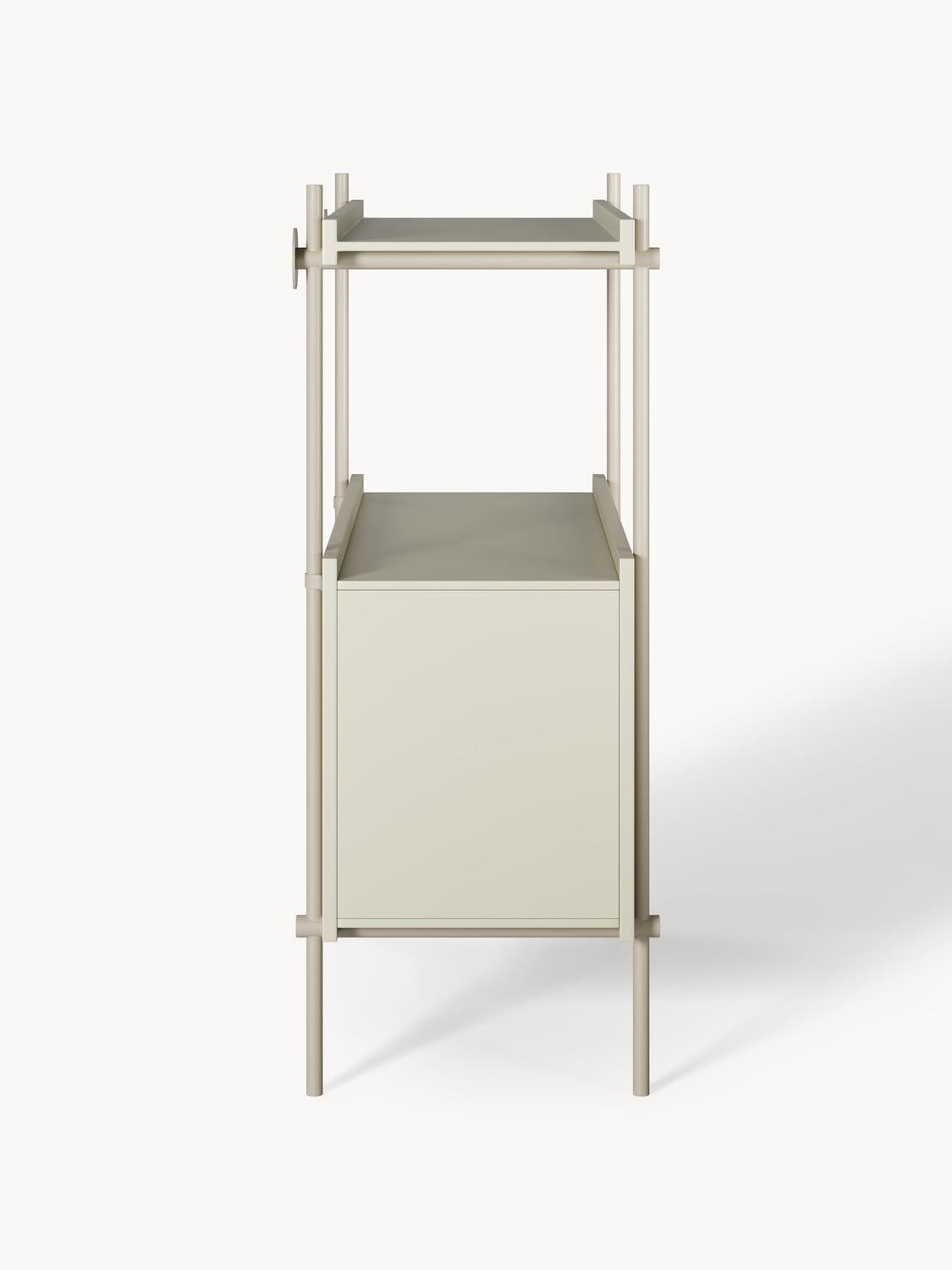 Rio Shelving Unit with Open Storage — Taupe