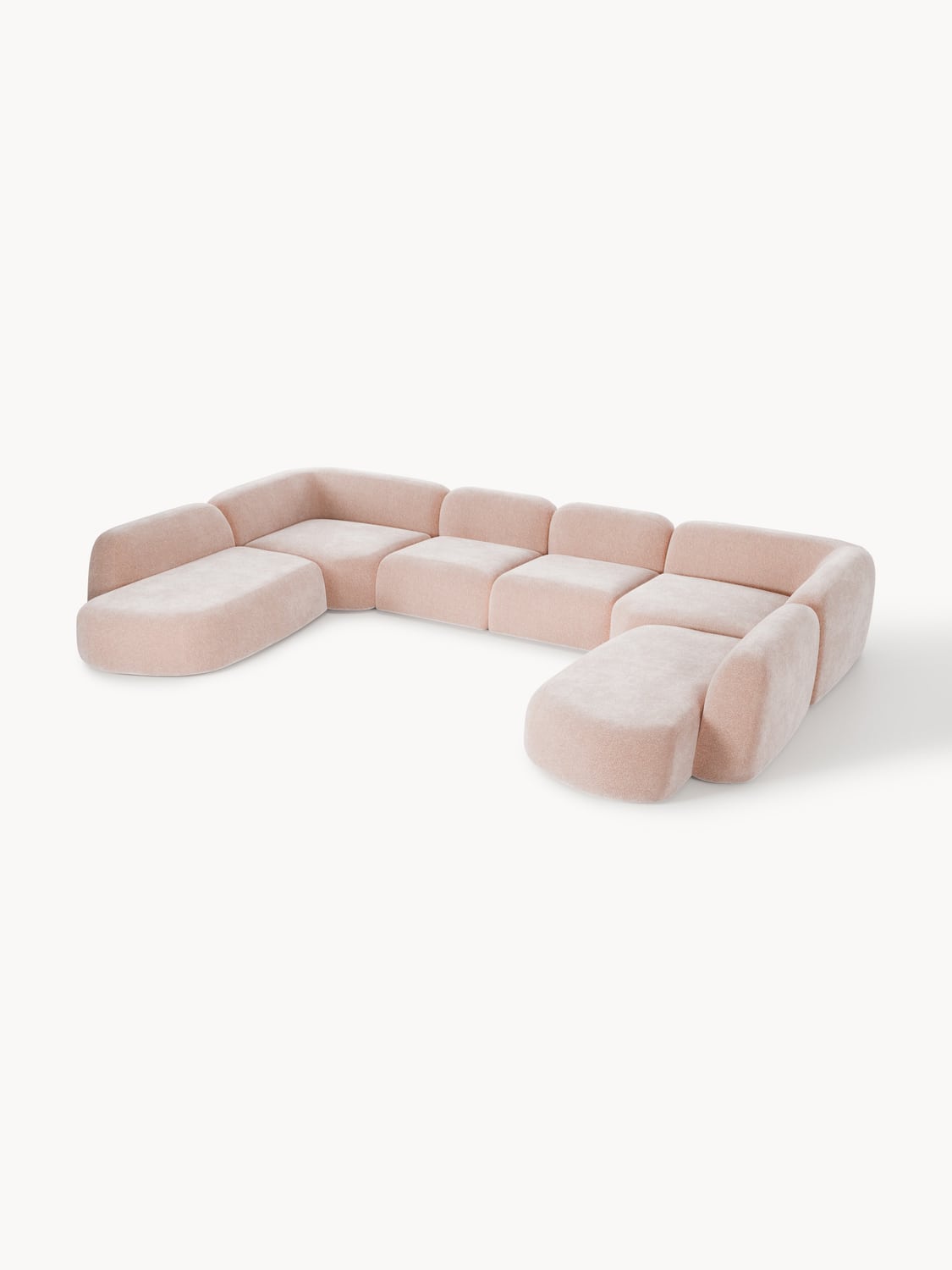 Wolke Modular XL Sofa — Blush