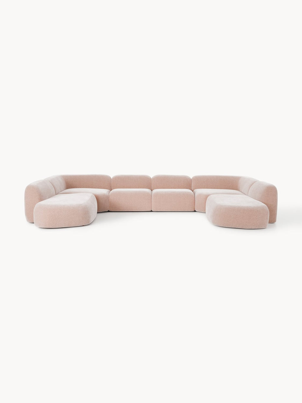 Wolke Modular XL Sofa — Blush