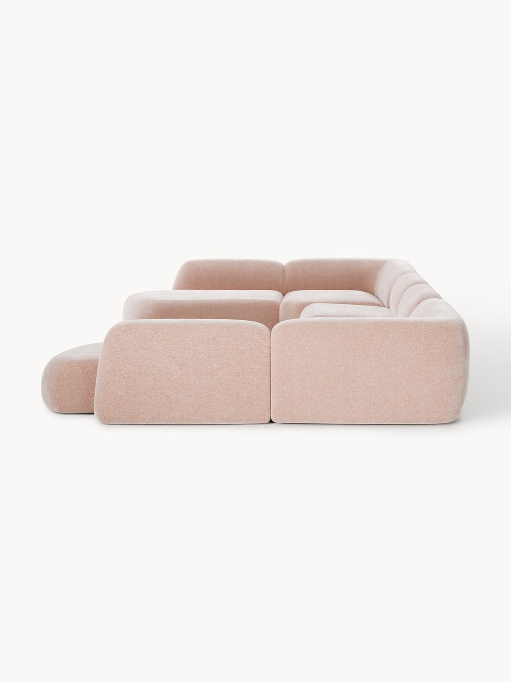 Wolke Modular XL Sofa — Blush