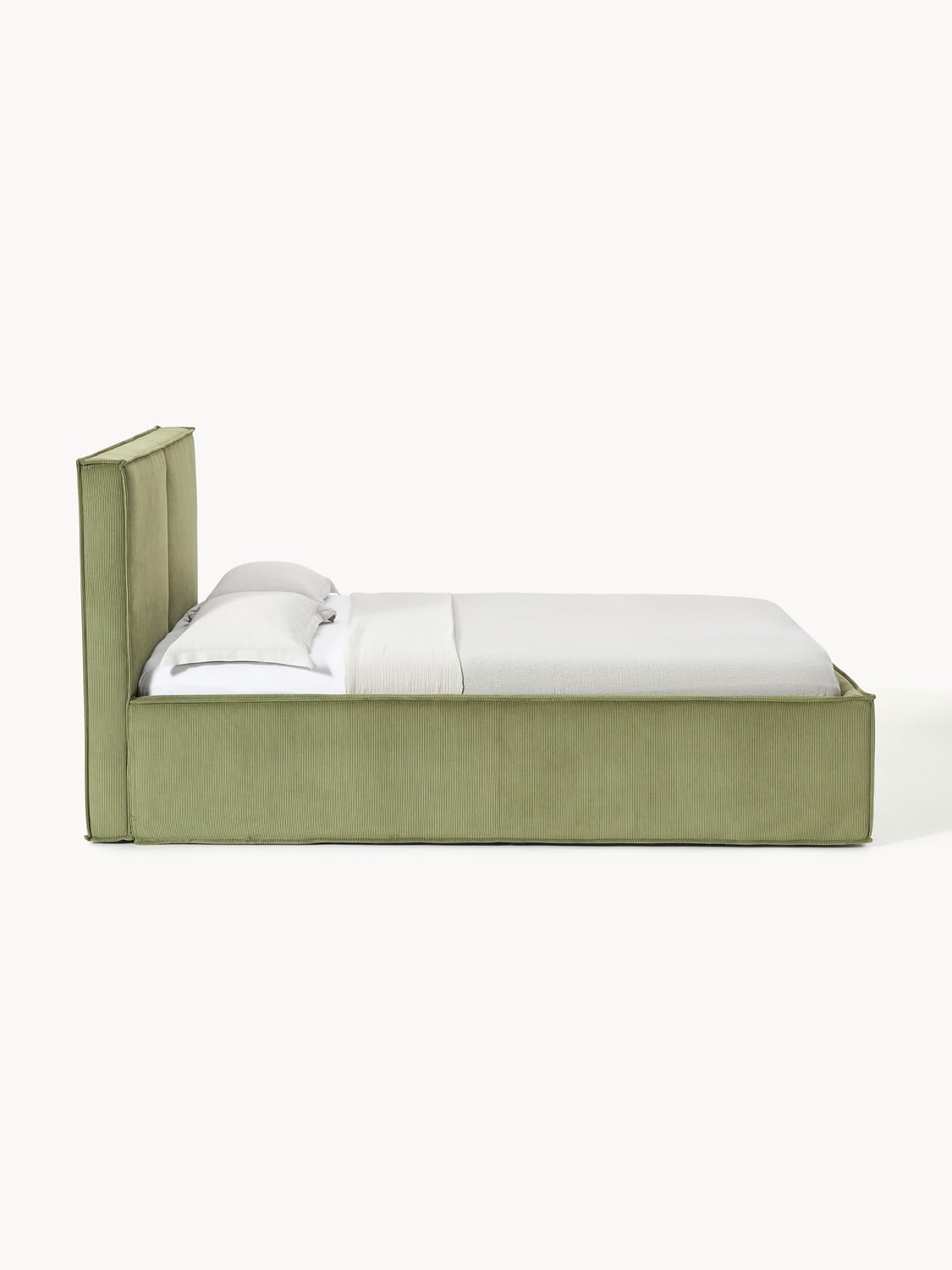 Dream Corduroy-Upholstered Bed — Sage