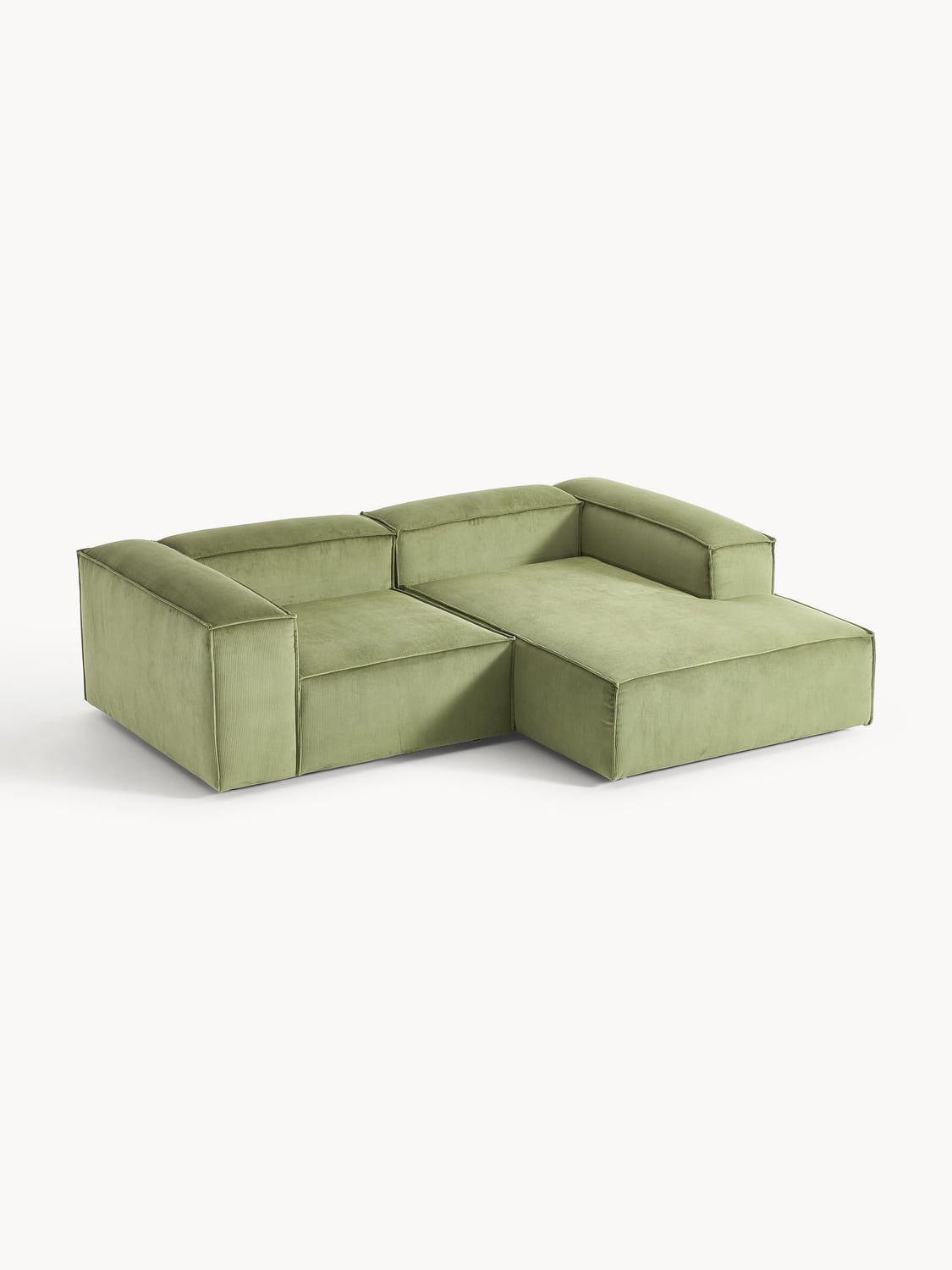 Lennon Modular Corner Sofa (2-seater) in Corduroy — Taupe