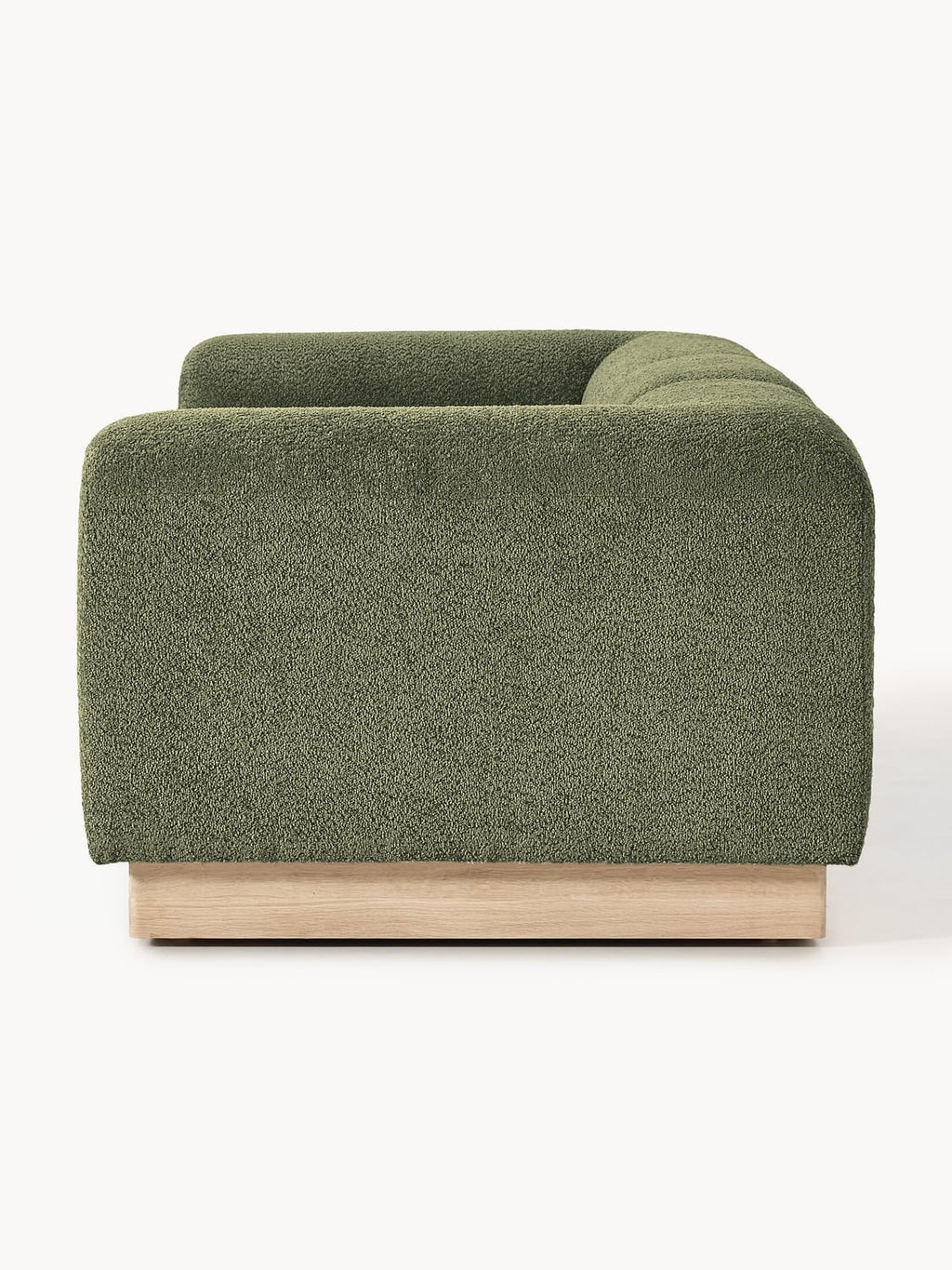 Natalie Modular Sofa (3-seater) in Teddy Bouclé — Olive