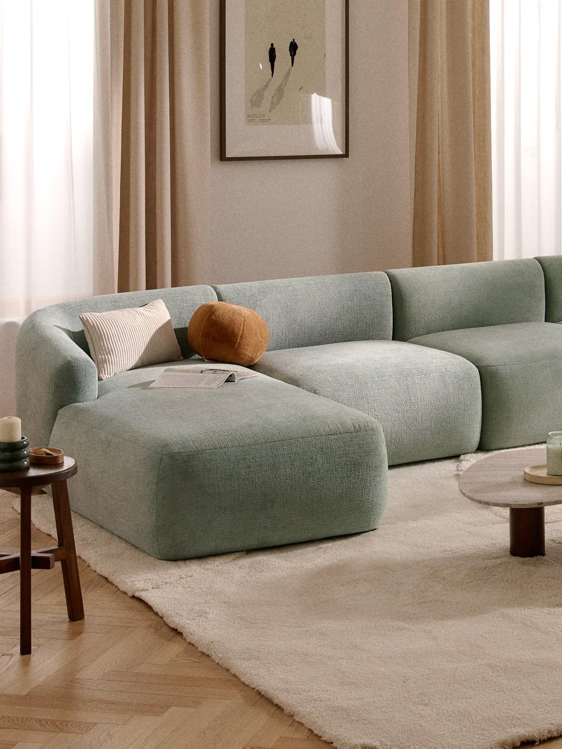 Sofia Chaise-Corner Module — Sand Beige