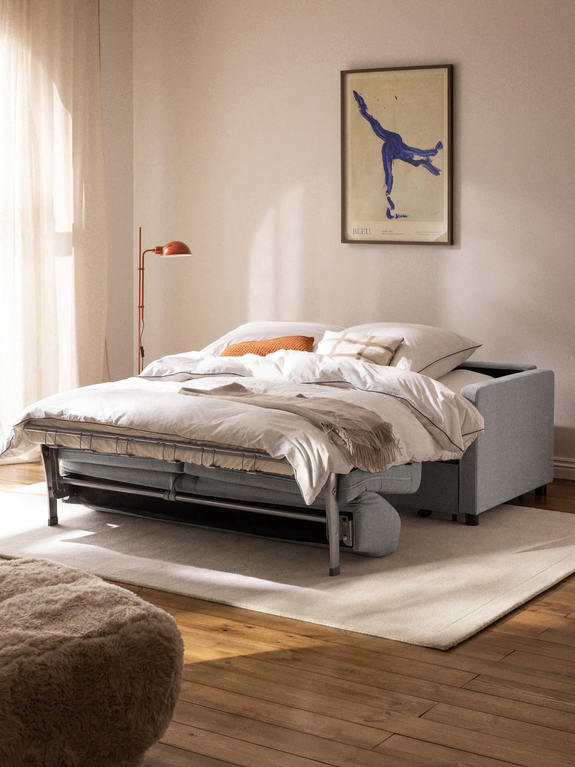 Morgan Sofa Bed with Mattress (2-seater) — Lilac