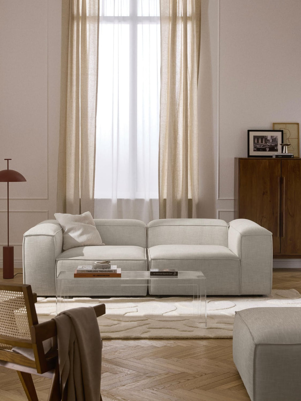 Lennon Modular Sofa (3-seater) in Linen Blend — Oatmeal