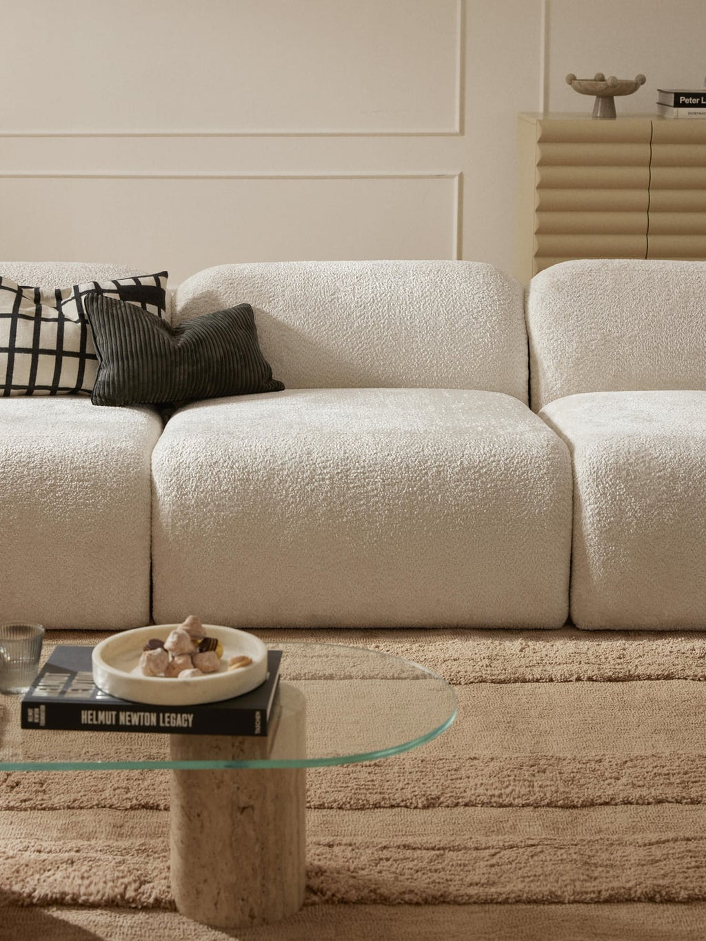Wolke Teddy Bouclé Middle Module — Ivory