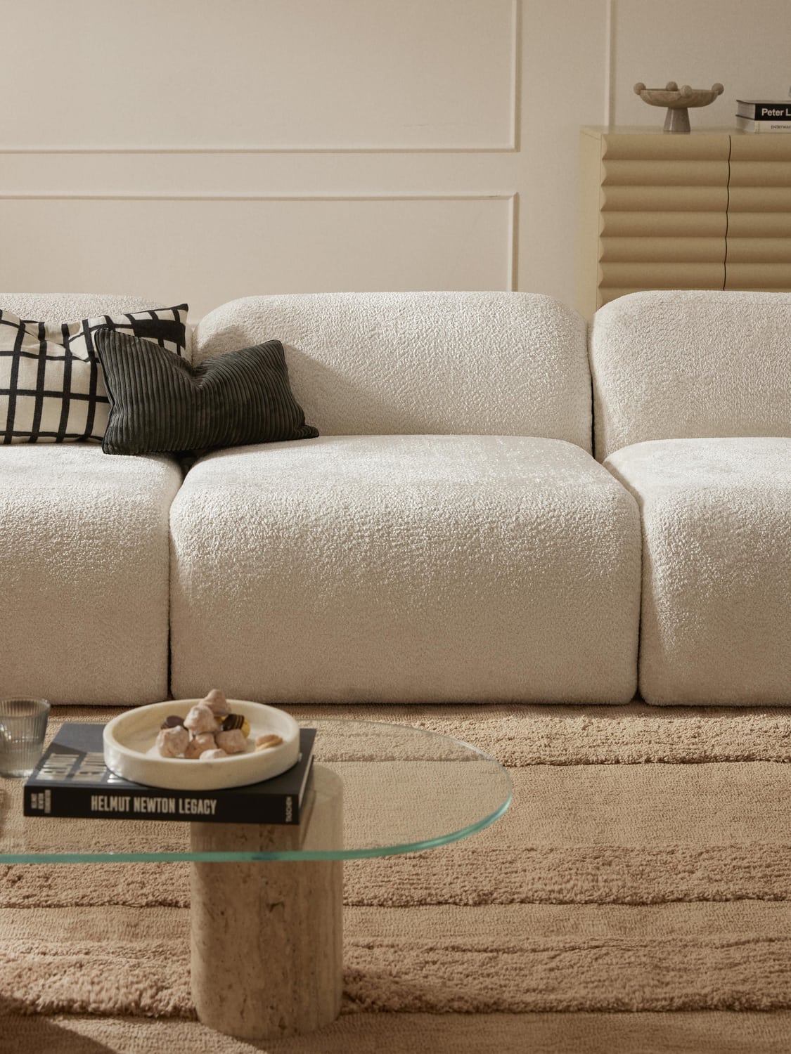 Wolke Teddy Bouclé Middle Module — Ivory