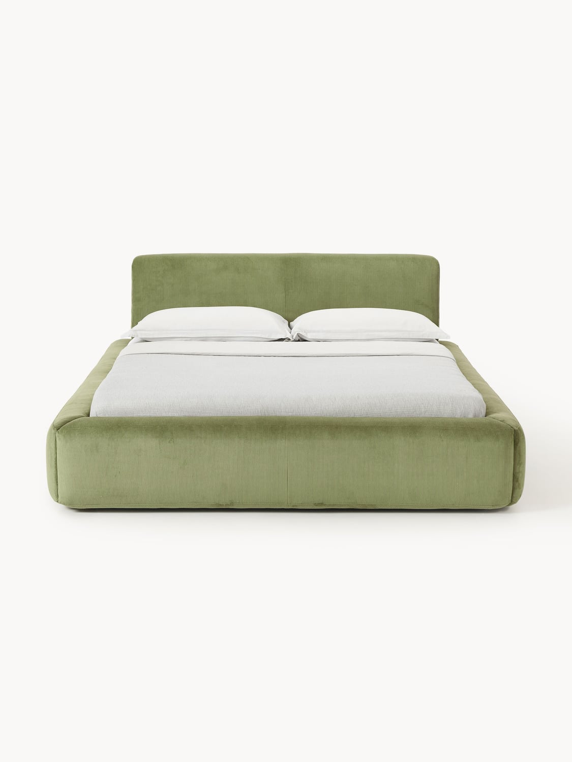 Melva Upholstered Bed — Sage