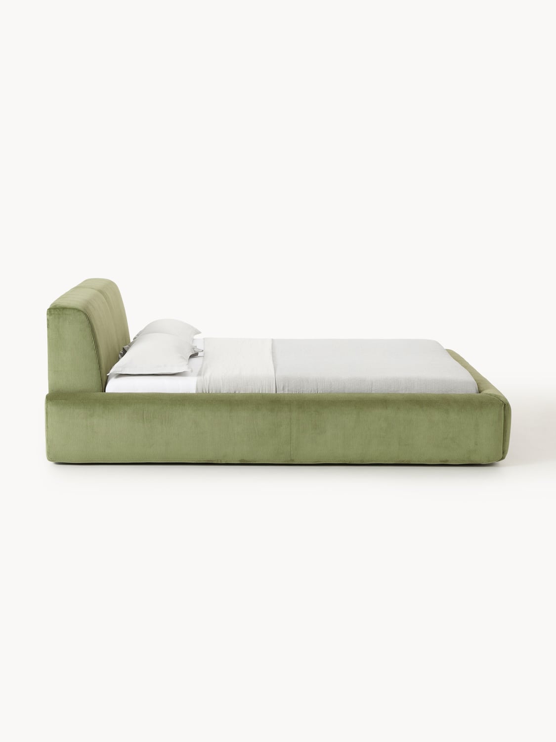 Melva Upholstered Bed — Sage