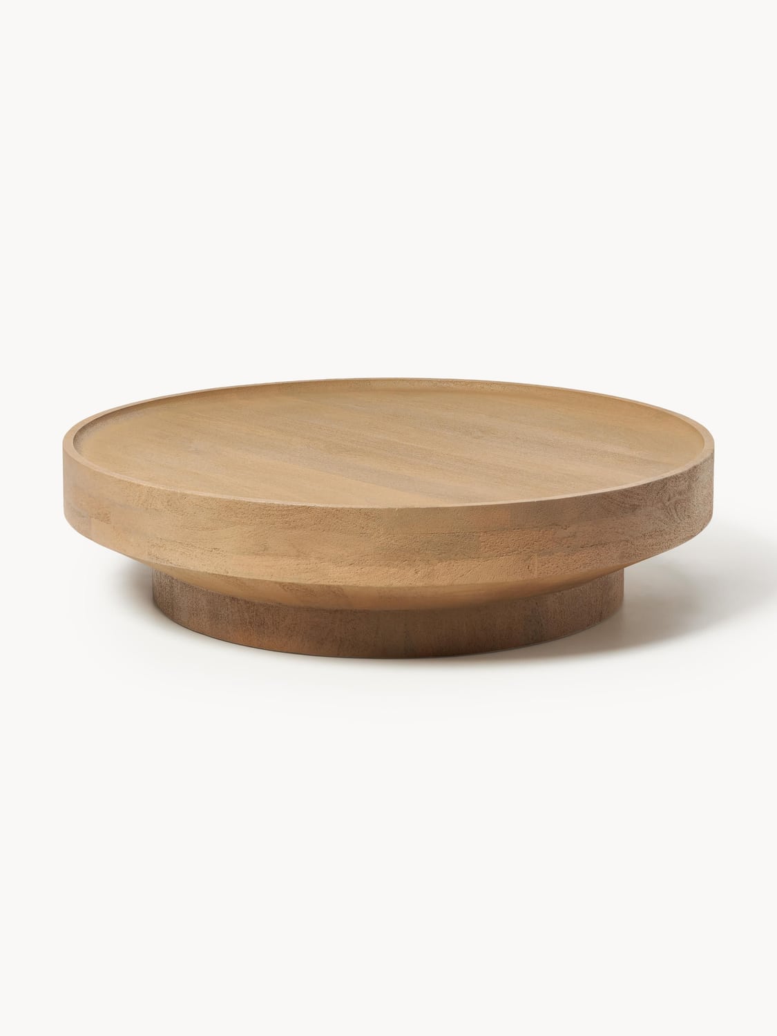 Benno Round XL Coffee Table in Mango Wood — Camel