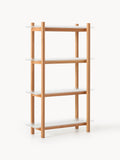 Alex Large Wooden Shelving Unit, Oak & Glass