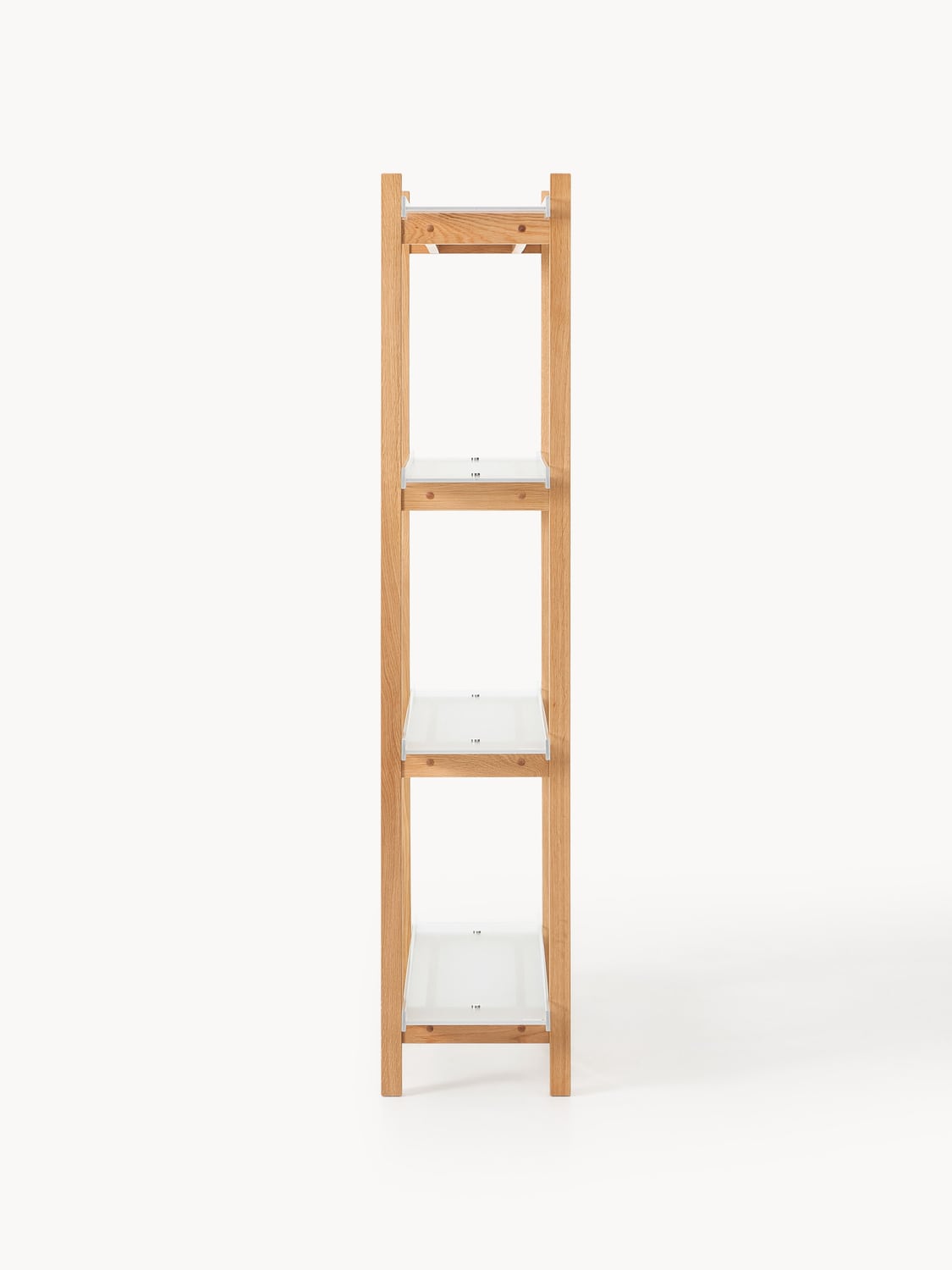 Alex Large Wooden Shelving Unit, Oak & Glass