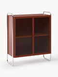 Robyn Metal-Display Cabinet with Glass-Front — Black