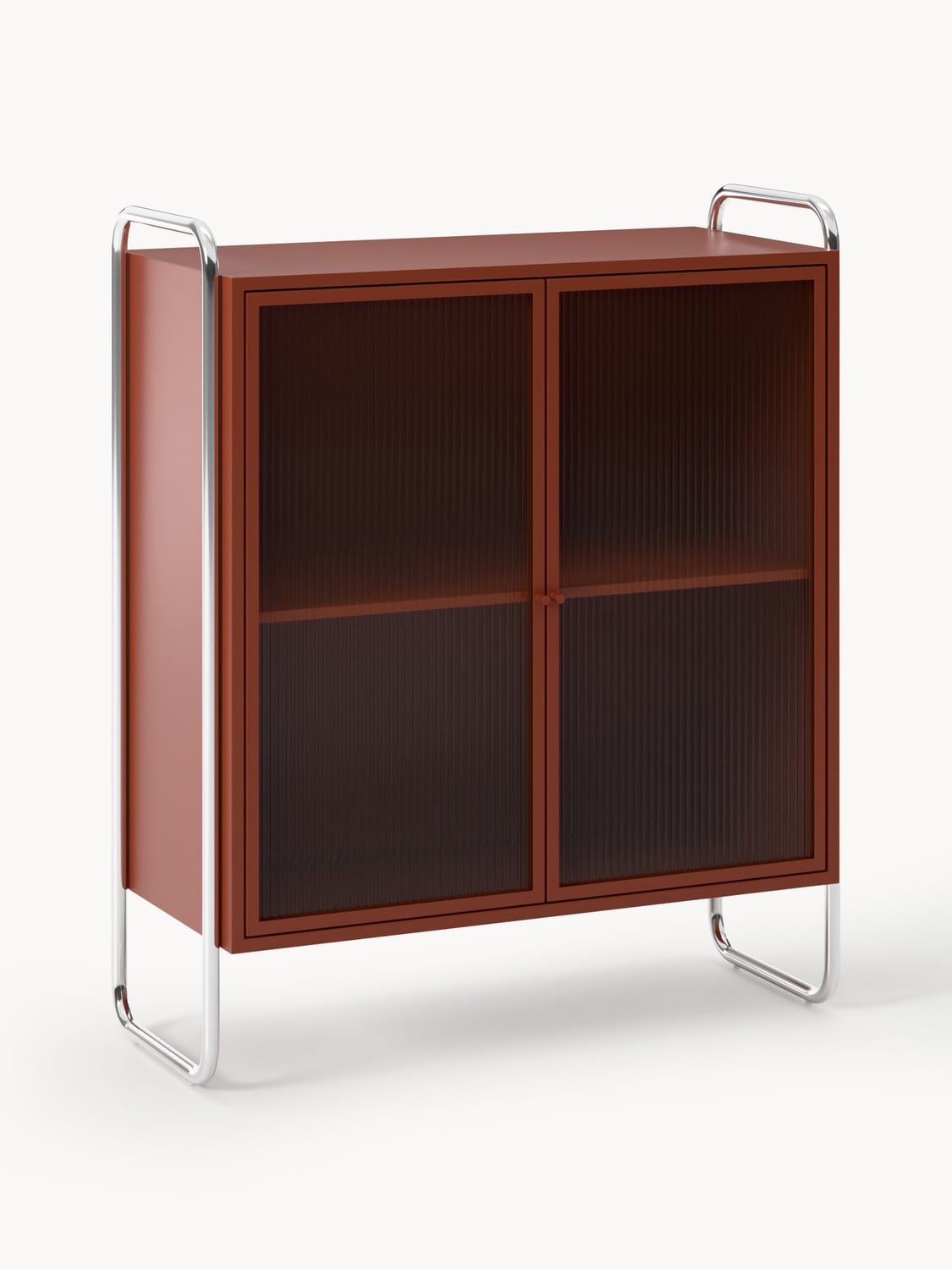 Robyn Metal-Display Cabinet with Glass-Front — Black