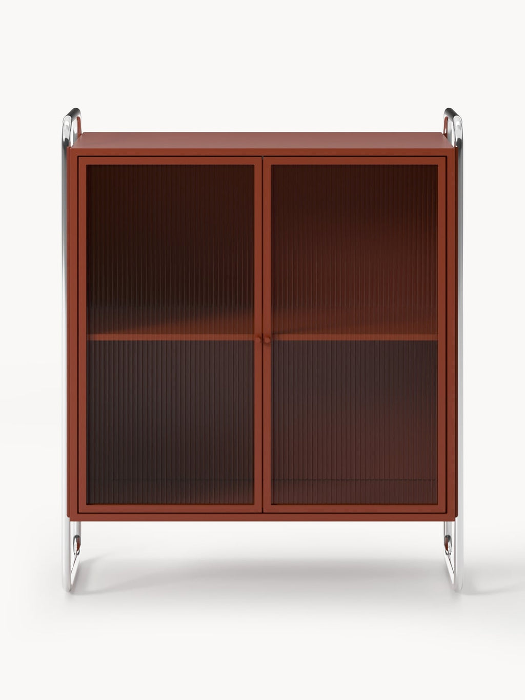 Robyn Metal-Display Cabinet with Glass-Front — Black