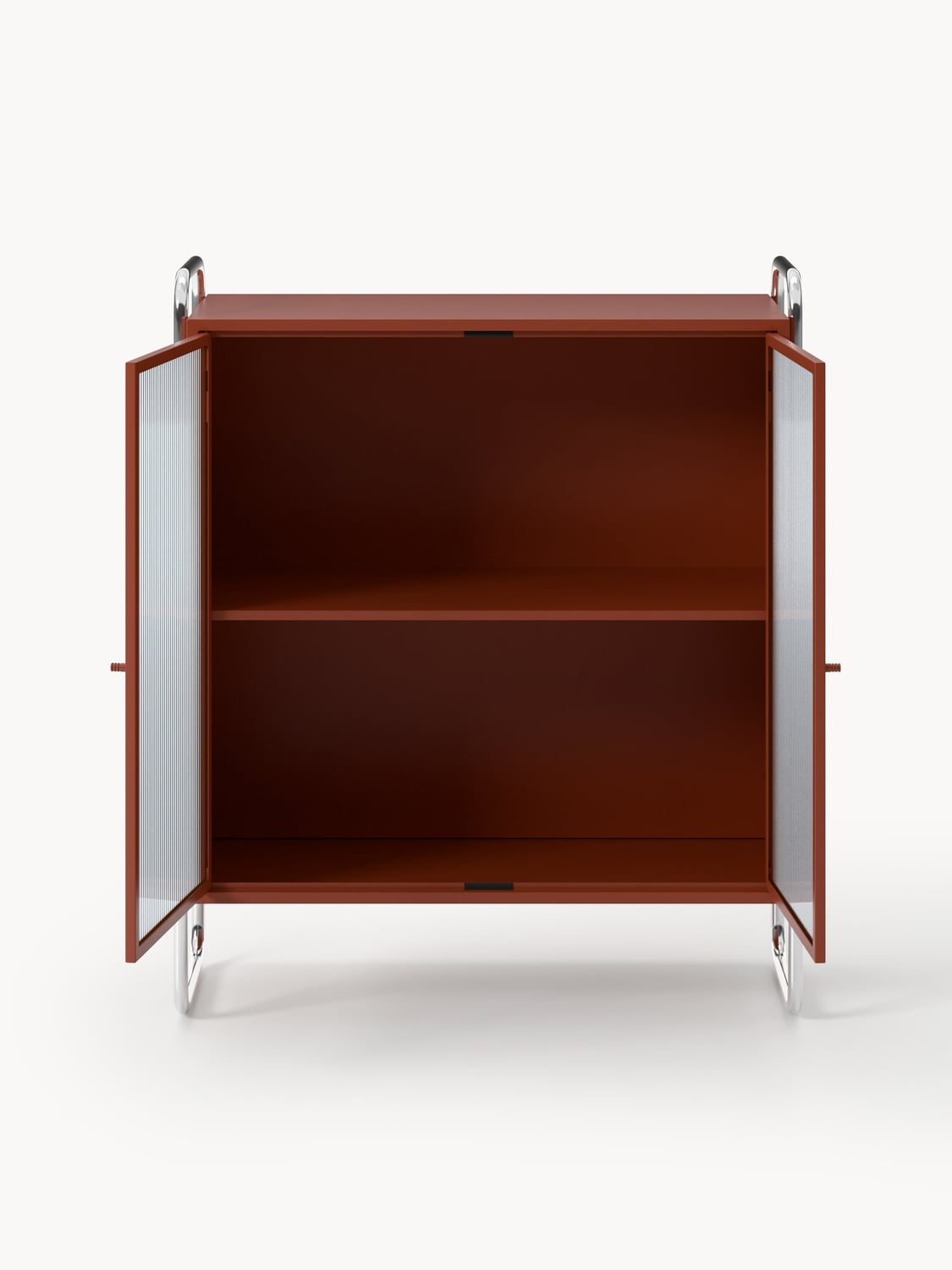 Robyn Metal-Display Cabinet with Glass-Front — Black