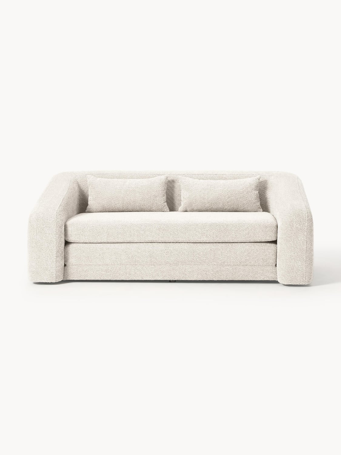 Eliot Sofa Bed (2-seater) in Teddy Bouclé — Off-White