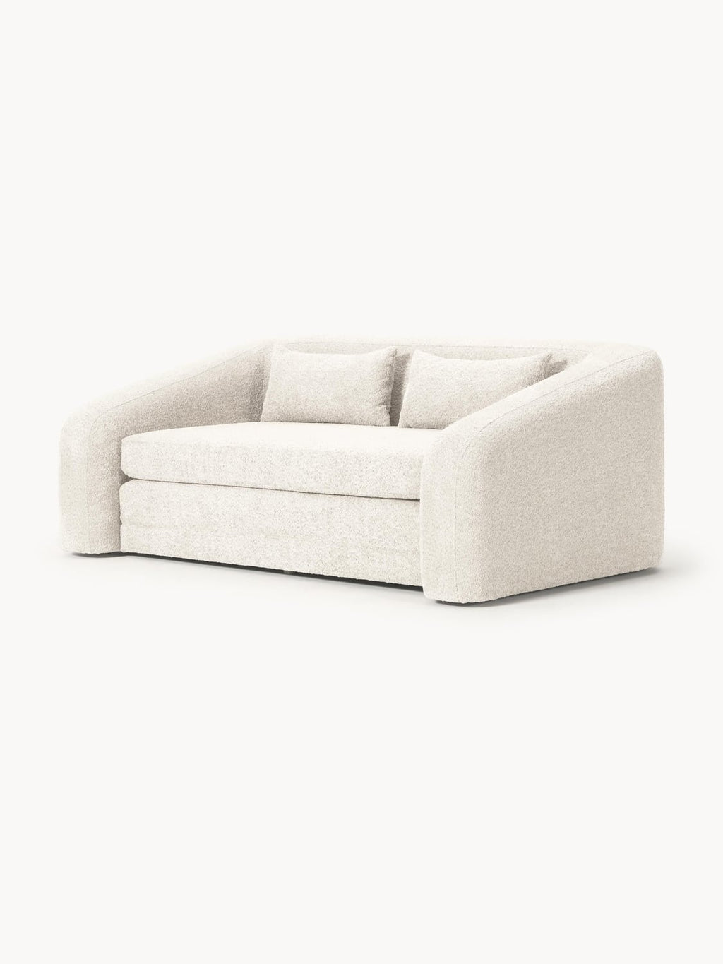 Eliot Sofa Bed (2-seater) in Teddy Bouclé — Off-White