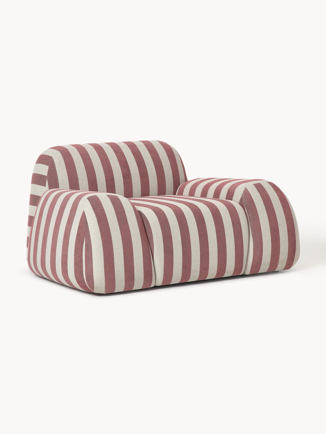 Wolke Striped Lounge Chair — Greige