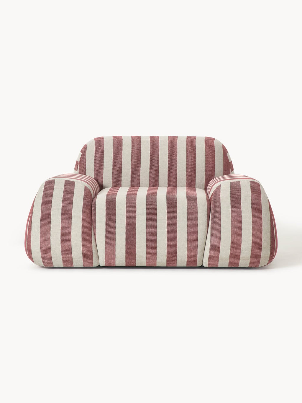Wolke Striped Lounge Chair — Greige
